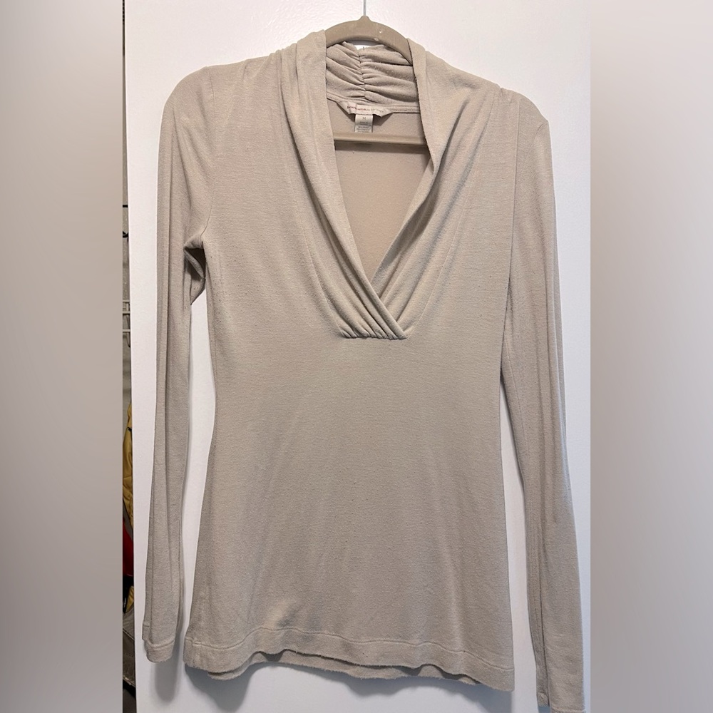 Banana Republic tan shirt.